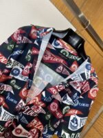 LV Logo All-Over Print Lapel Short-Sleeve Shirt - 图片 5