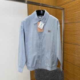 Miu Miu Embroidered Stripe Lapel Jacket