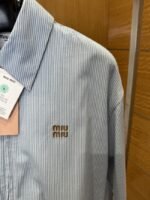 Miu Miu Embroidered Stripe Lapel Jacket - 图片 4