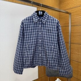 Miu Miu Checkered Lapel Single-Breasted Jacket