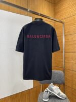 Balenciaga Color-Block Embroidered Crew Neck Short-Sleeve T-Shirt 1
