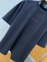 Balenciaga Color-Block Embroidered Crew Neck Short-Sleeve T-Shirt 1 - 图片 3