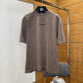 Balenciaga Color-Block Embroidered Crew Neck Short-Sleeve T-Shirt 2