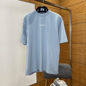 Balenciaga Color-Block Embroidered Crew Neck Short-Sleeve T-Shirt 3