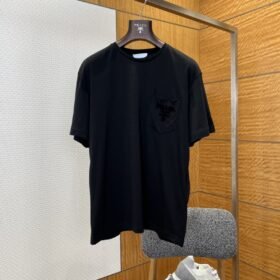 Prada Letter Pocket Crew Neck Short Sleeve T-Shirt 1