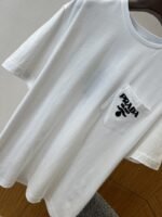 Prada Letter Pocket Crew Neck Short Sleeve T-Shirt 2 - 图片 4