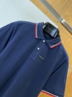 Prada Logo Micro-Logo Striped Short-Sleeve Polo Shirt 2 - 图片 3