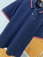 Prada Logo Micro-Logo Striped Short-Sleeve Polo Shirt 2 - 图片 4