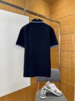 Prada Logo Micro-Logo Striped Short-Sleeve Polo Shirt 1 - 图片 2