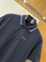 Prada Logo Micro-Logo Striped Short-Sleeve Polo Shirt 1 - 图片 3