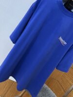 Balenciaga Embroidered Logo Crew Neck Short Sleeve T-Shirt 3 - 图片 4