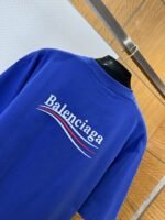 Balenciaga Embroidered Logo Crew Neck Short Sleeve T-Shirt 3 - 图片 6