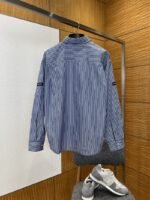 Balenciaga Logo Minimalist Striped Long-Sleeve Shirt - 图片 2