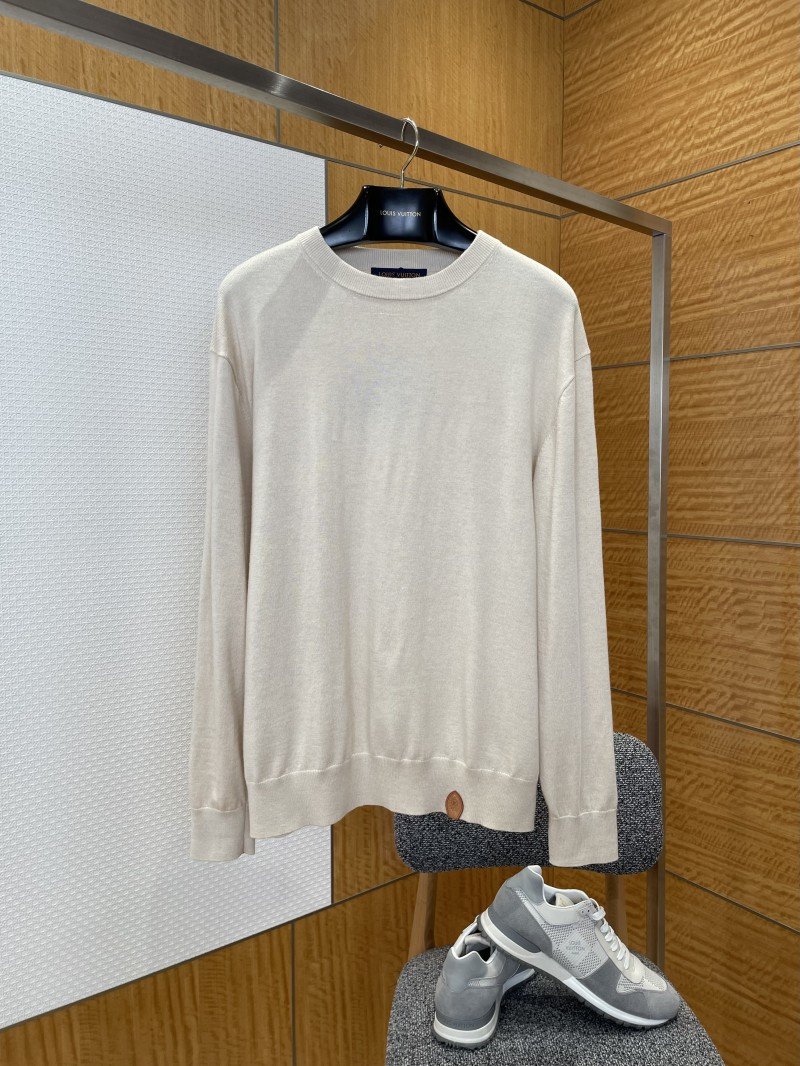 wsxc1773029005235_0.jpg LV Leather Emblem Crew Neck Knit Sweater - 图片 1
