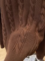 LV Leather Label Cable-Knit Crewneck Sweater - 图片 5