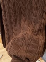 LV Leather Label Cable-Knit Crewneck Sweater - 图片 8