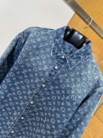LV Full-Print Lapel Single-Button Denim Shirt 2 - 图片 3