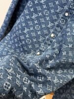 LV Full-Print Lapel Single-Button Denim Shirt 2 - 图片 5
