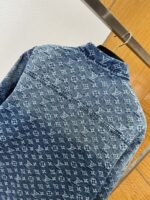 LV Full-Print Lapel Single-Button Denim Shirt 2 - 图片 6