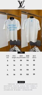 LV Crew Neck Letter Print Short-Sleeve T-Shirt - 图片 10