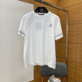 LV Logo Jacquard Short-Sleeve T-Shirt 1