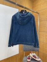 Miu Miu Logo Denim Hooded Zip-Up Jacket - 图片 2