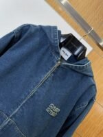 Miu Miu Logo Denim Hooded Zip-Up Jacket - 图片 3