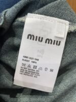 Miu Miu Logo Denim Hooded Zip-Up Jacket - 图片 9