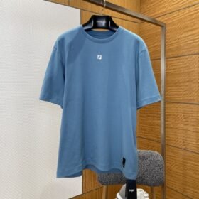 Fendi Metal Logo Minimalist Short-Sleeve T-Shirt 3