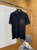 Prada Triangle Logo Pocket Polo Shirt 1