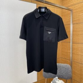 Prada Triangle Logo Pocket Polo Shirt 1