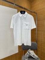 Prada Triangle Logo Pocket Polo Shirt 2