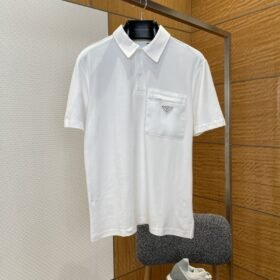 Prada Triangle Logo Pocket Polo Shirt 2