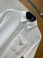 Prada Triangle Logo Pocket Polo Shirt 2 - 图片 3