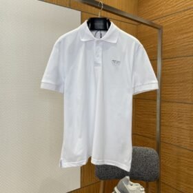 Prada Color-Blocked Steel-Label Business Polo Shirt 2
