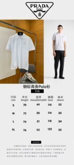 Prada Color-Blocked Steel-Label Business Polo Shirt 2 - 图片 10