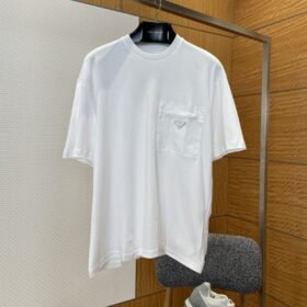 Prada Triangle Logo Pocket Crew Neck Short Sleeve T-Shirt 2
