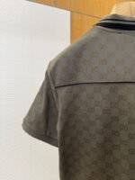 Gucci Double G Subtle Pattern Lapel Short-Sleeve Polo Shirt 2 - 图片 8