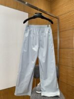 Balenciaga Brand Logo Embroidered Wide-Leg Casual Pants 1 - 图片 2