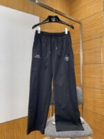 Balenciaga Brand Logo Embroidered Wide-Leg Casual Pants 2