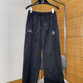 Balenciaga Brand Logo Embroidered Wide-Leg Casual Pants 2