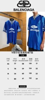 Balenciaga Vintage Sports V-Neck Short-Sleeve T-Shirt 3 - 图片 10