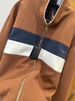 LV Color-Block Striped Stand Collar Zipper Jacket 2 - 图片 8