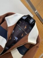 LV Color-Block Striped Stand Collar Zipper Jacket 2 - 图片 9