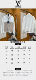 LV Color-Block Patchwork Jacket Coat - 图片 10