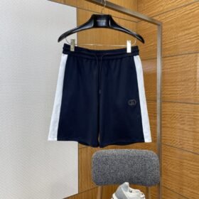 Gucci Embroidered Color-Blocked Patchwork Casual Shorts