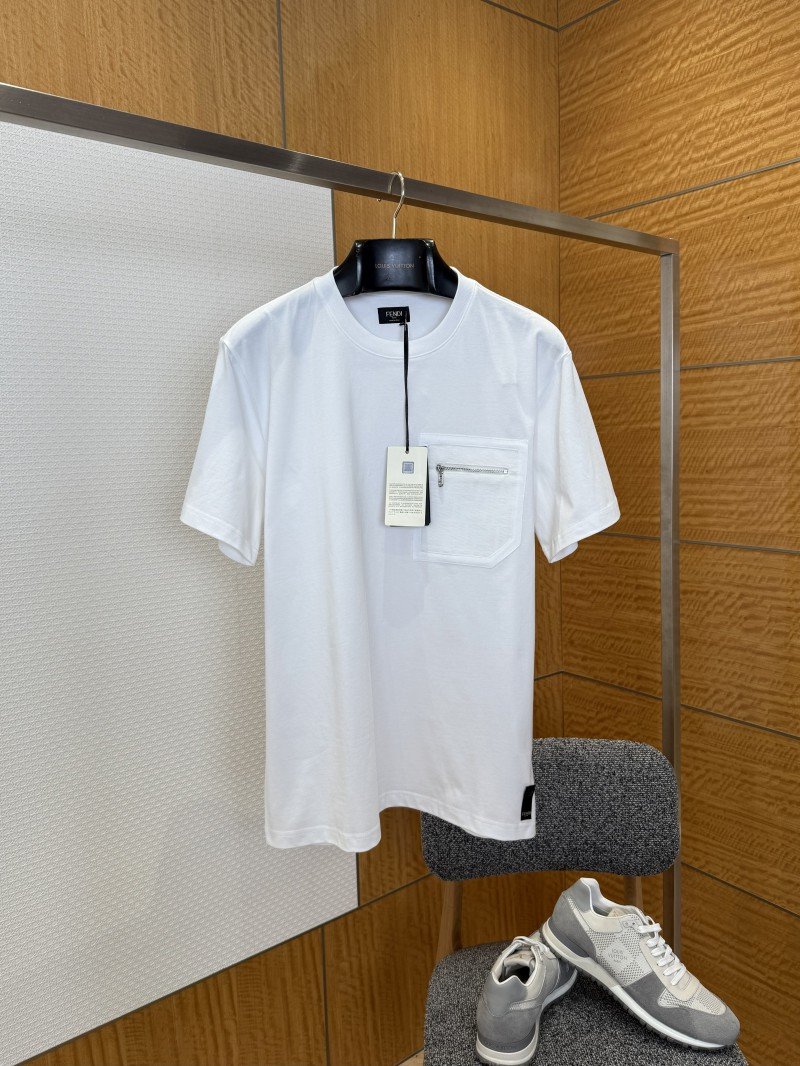 wsxc1773203050581_0.jpg Fendi Pocket Zipper Decorated Cotton Short-Sleeve T-Shirt 2 - 图片 1
