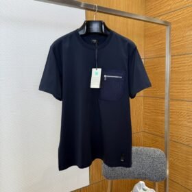 Fendi Pocket Zipper Decorated Cotton Short-Sleeve T-Shirt 3