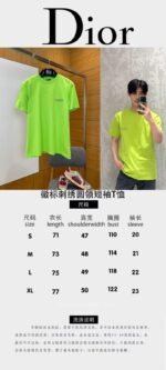 Dior Micro Logo Embroidered Crew Neck Short Sleeve T-Shirt 1 - 图片 10