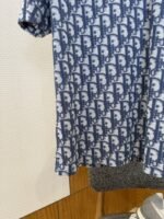 Dior Letter Logo All-Over Print Knit Crew Neck Short Sleeve T-Shirt 1 - 图片 6
